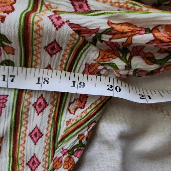 Japna Boho Floral Tiered Midi Dress Size S - 100% Viscose India Print LS - Picture 8 of 10